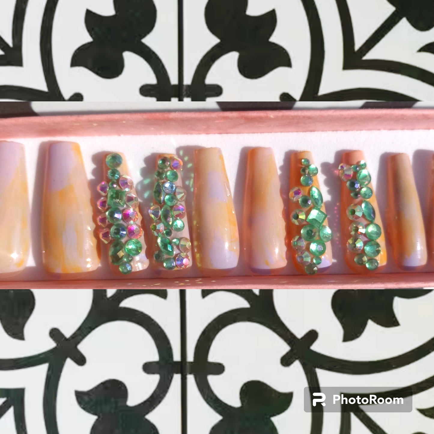 Candy Peach Press - On Nails