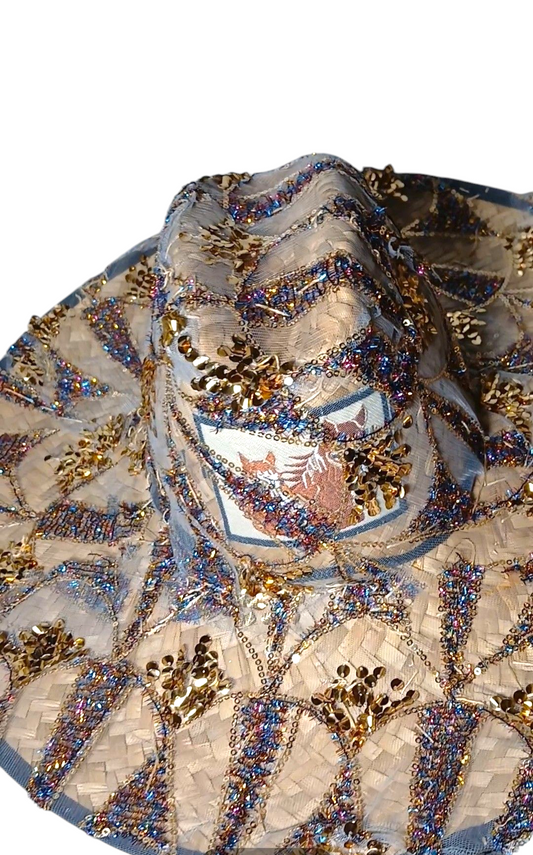 Nobel Royal Sequins Straw Hat